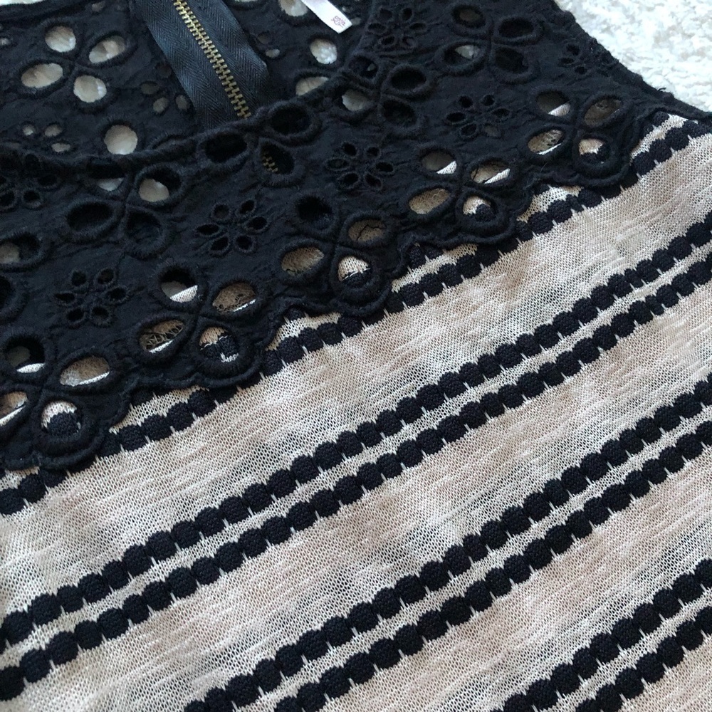 Free people black and beige sleeveless top size xs - Picture 4 of 4